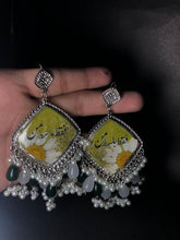 Handmade resin customizable jhumka earrings with real dried flowers encased in resin and pearl danglers.